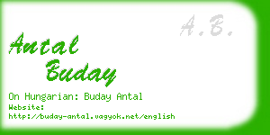 antal buday business card
